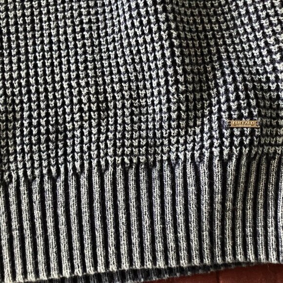 weaterproof brand men's crew neck blue denim sweater size XL nwt - Picture 6 of 8